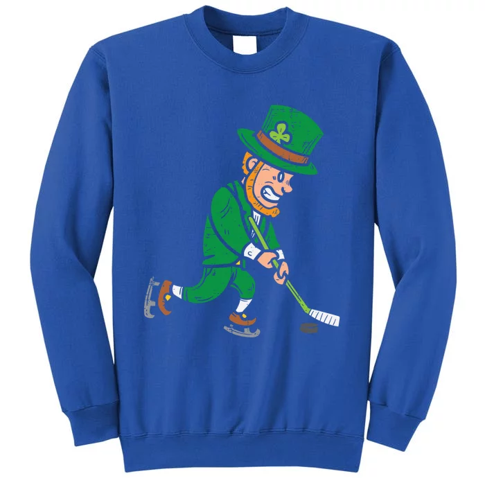 Leprechaun Ice Field Hockey Funny St Patricks Day Sport Gift Cool Gift Tall Sweatshirt