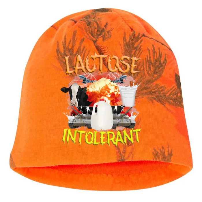 Lactose Intolerant  Funny Sarcasm Oddly Specific Meme Kati - Camo Knit Beanie