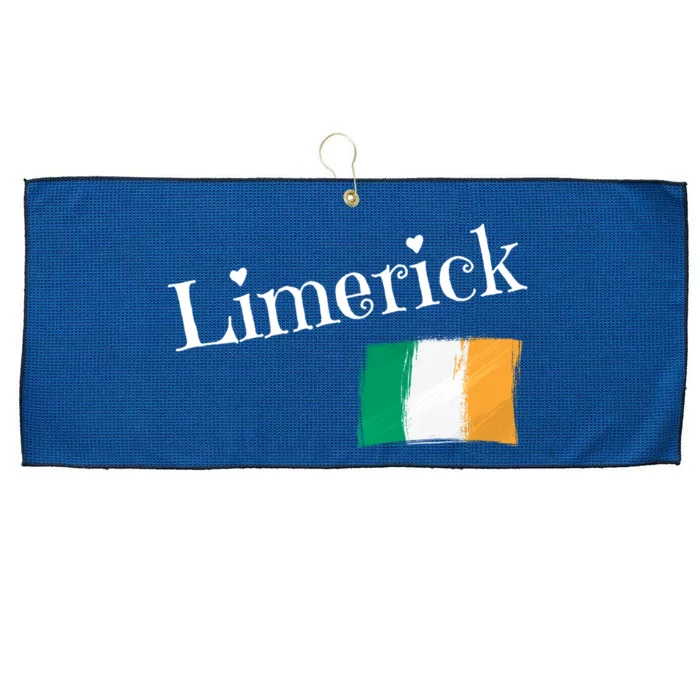 Limerick Ireland Flag Irish City Saint Patricks Day Gift Large Microfiber Waffle Golf Towel