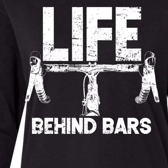 Life Behind Bars Bicycle Womens Cotton Relaxed Long Sleeve T-Shirt