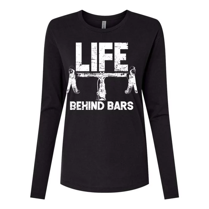 Life Behind Bars Bicycle Womens Cotton Relaxed Long Sleeve T-Shirt