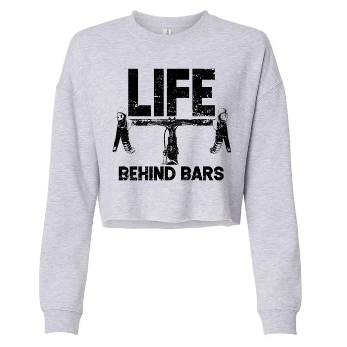 Life Behind Bars Bicycle Cropped Pullover Crew