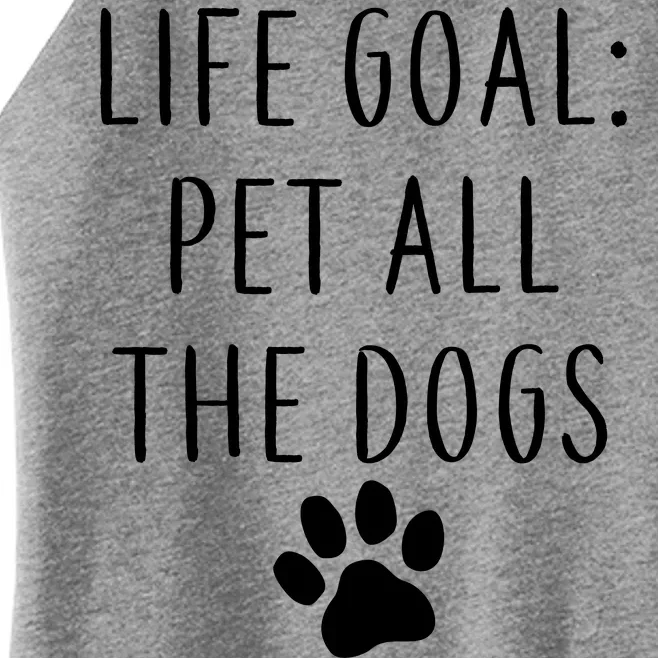 Life Goal Pet All Dogs Funny Women’s Perfect Tri Rocker Tank