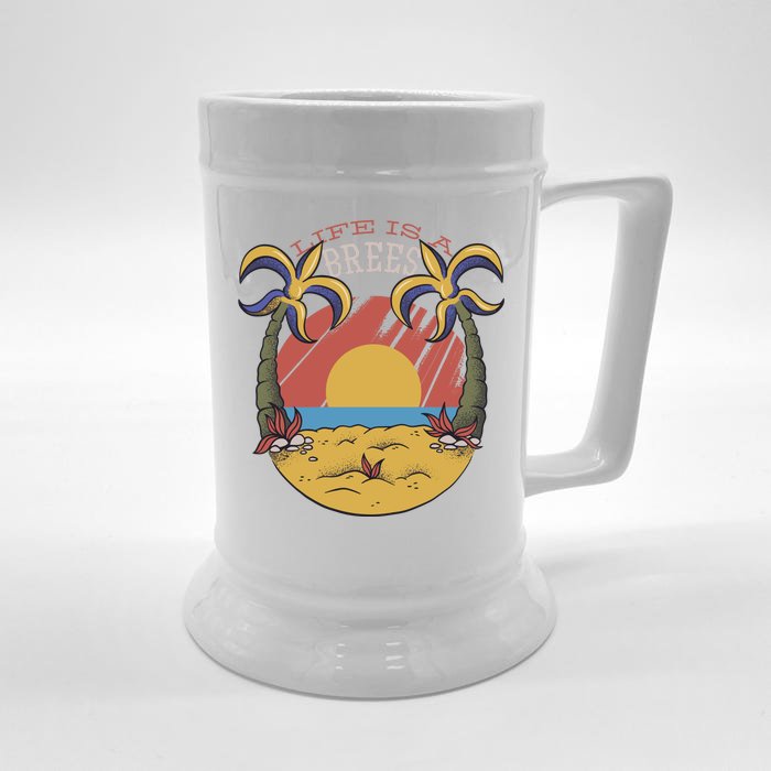 Life Is A Brees Front & Back Beer Stein