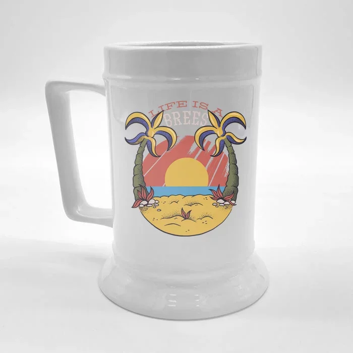 Life Is A Brees Front & Back Beer Stein