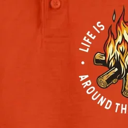 Life Is Better Around The Campfire Dry Zone Grid Performance Polo