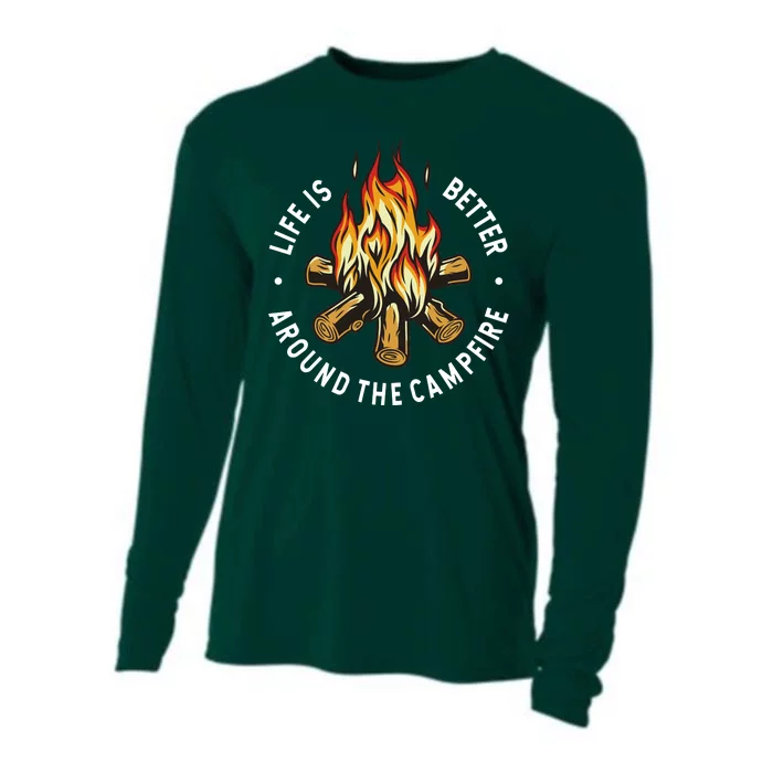 Life Is Better Around The Campfire Cooling Performance Long Sleeve Crew