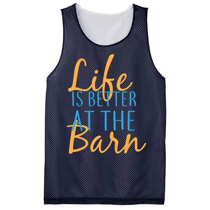 Life is Better at the Barn Mesh Reversible Basketball Jersey Tank