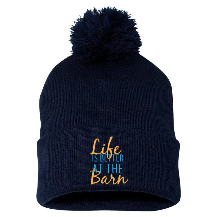 Life is Better at the Barn Pom Pom 12in Knit Beanie