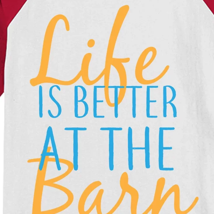 Life is Better at the Barn Kids Colorblock Raglan Jersey