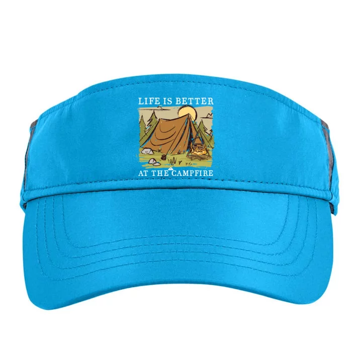 Life Is Better At The Campfire Adult Drive Performance Visor