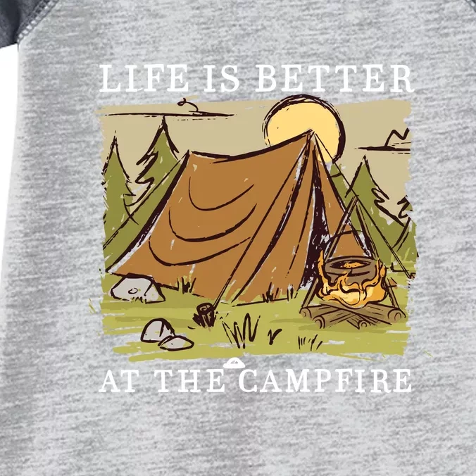 Life Is Better At The Campfire Infant Baby Jersey Bodysuit