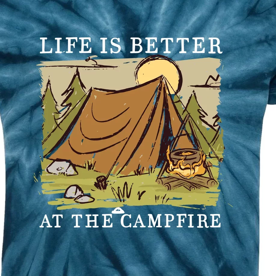 Life Is Better At The Campfire Kids Tie-Dye T-Shirt