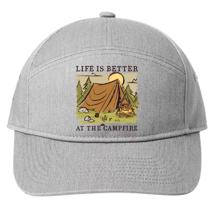 Life Is Better At The Campfire 7-Panel Snapback Hat