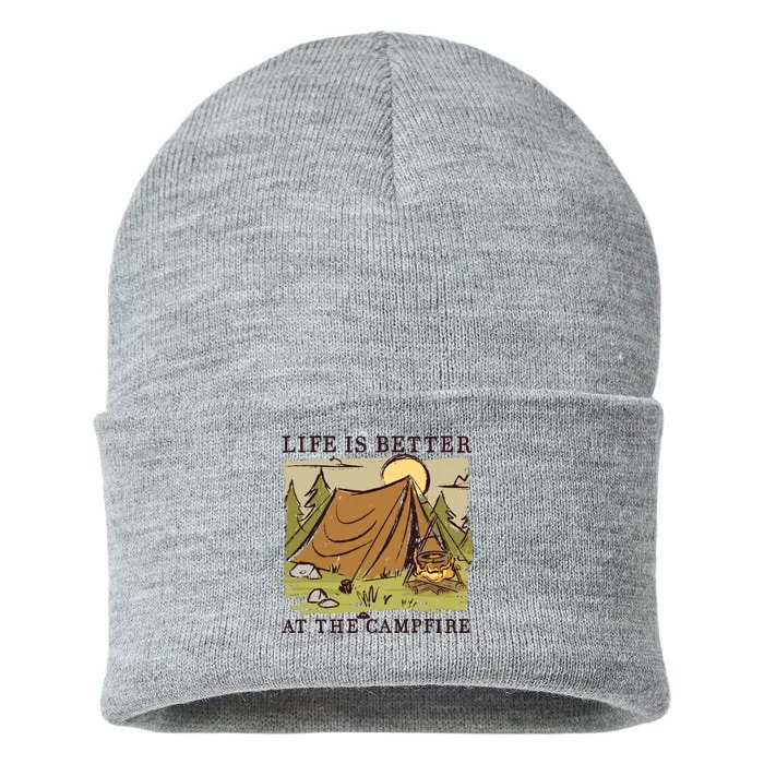 Life Is Better At The Campfire Sustainable Knit Beanie