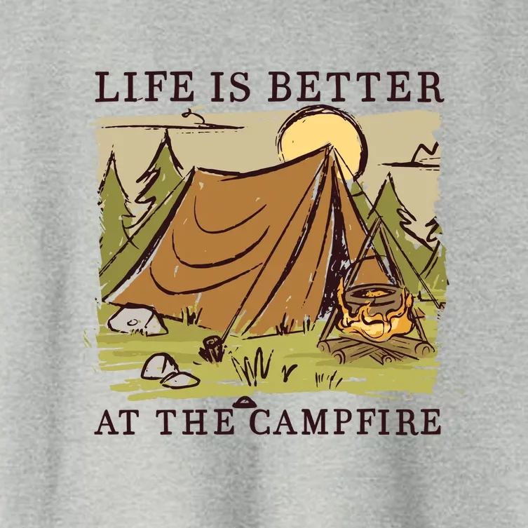 Life Is Better At The Campfire Women's Crop Top Tee