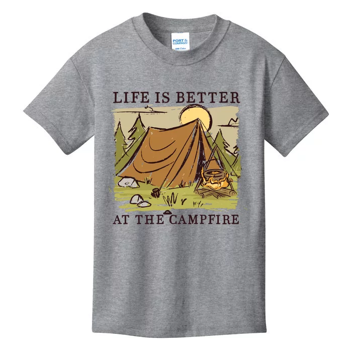 Life Is Better At The Campfire Kids T-Shirt