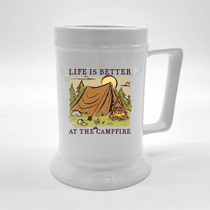 Life Is Better At The Campfire Front & Back Beer Stein