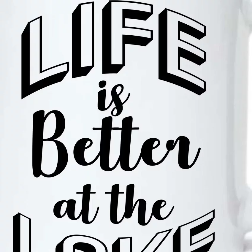 Life Is Better At The Lake Black Color Changing Mug