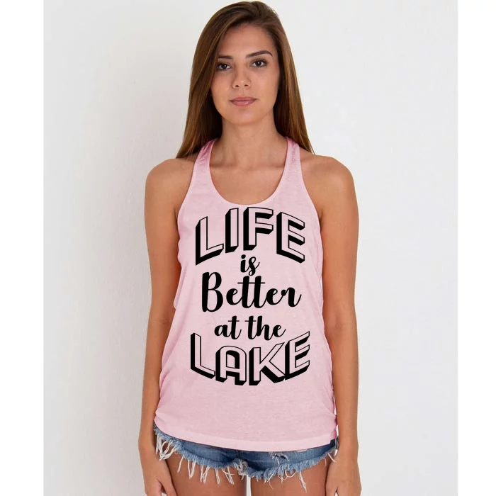 Life Is Better At The Lake Women's Knotted Racerback Tank