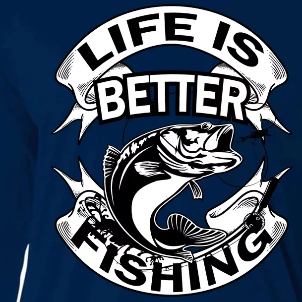 Life Is Better Fishing Cooling Performance Long Sleeve Crew