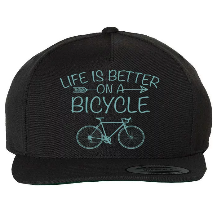 Life Is Better On A Bicycle Wool Snapback Cap