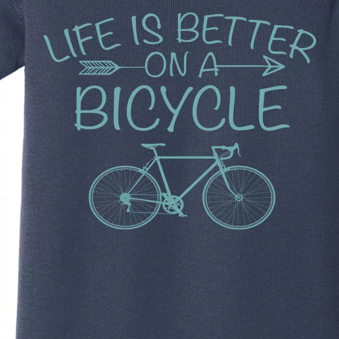 Life Is Better On A Bicycle Baby Bodysuit