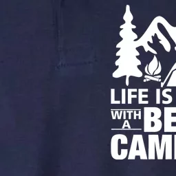 Life Is Better With A Beer And A Campfire Softstyle Adult Sport Polo