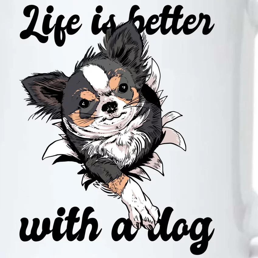 Life Is Better With A Dog Cute Black Color Changing Mug