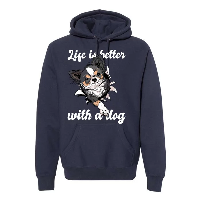 Life Is Better With A Dog Cute Premium Hoodie