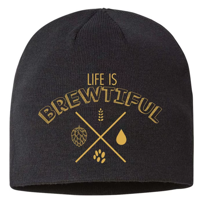 Life Is Brewtiful 8 1/2in Sustainable Knit Beanie