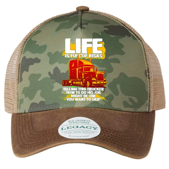 Life Is Full Of Risk Trucker Legacy Tie Dye Trucker Hat