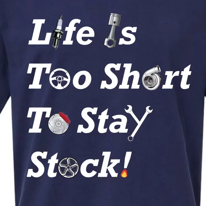 Life Is Too Short To Stay Stock Car Nut Sueded Cloud Jersey T-Shirt