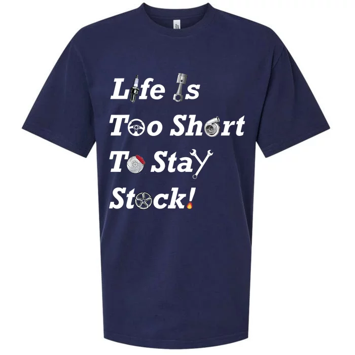 Life Is Too Short To Stay Stock Car Nut Sueded Cloud Jersey T-Shirt