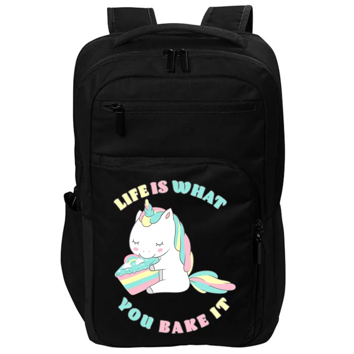 Life Is What You Bake It Unicorn Impact Tech Backpack