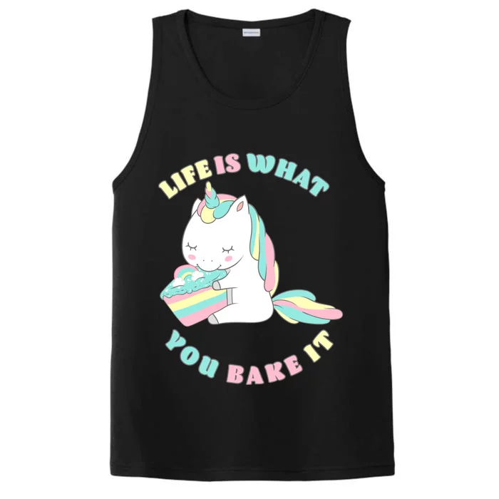 Life Is What You Bake It Unicorn Performance Tank