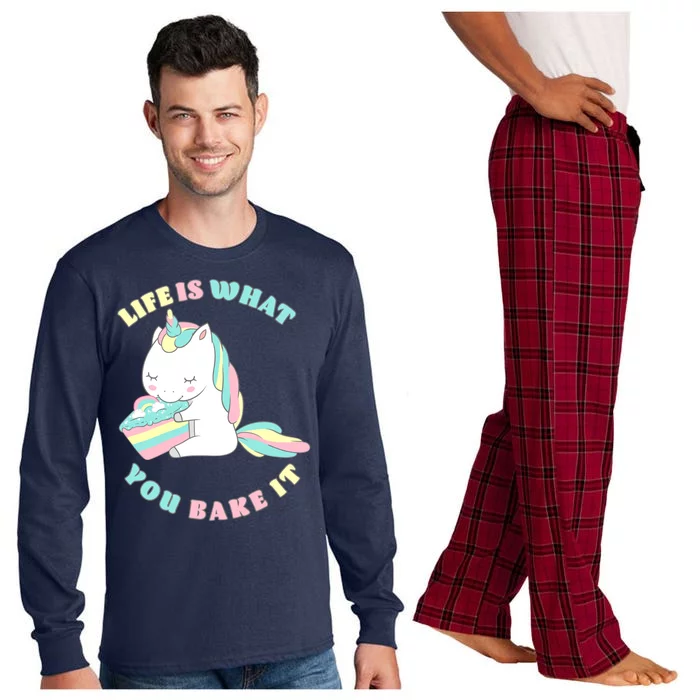 Life Is What You Bake It Unicorn Long Sleeve Pajama Set