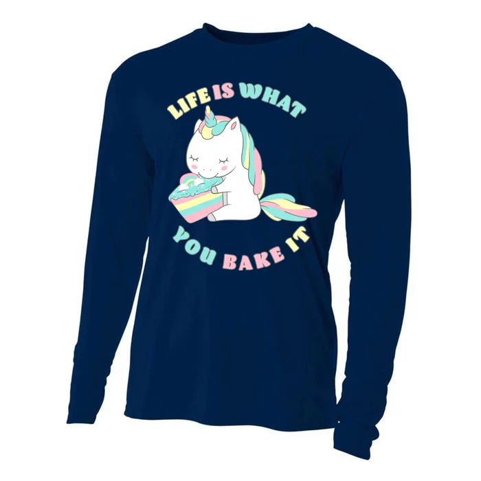 Life Is What You Bake It Unicorn Cooling Performance Long Sleeve Crew