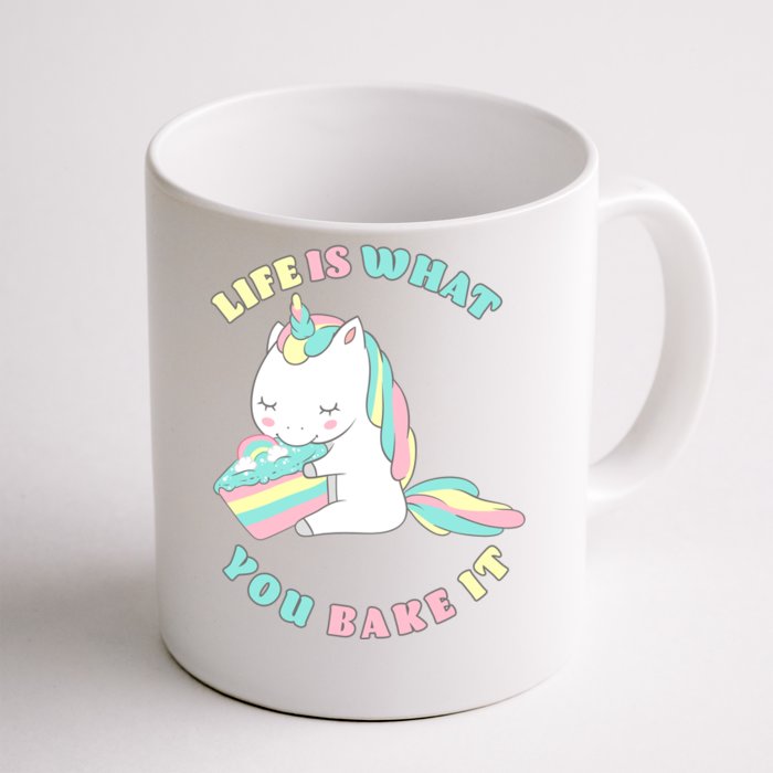 Life Is What You Bake It Unicorn Front & Back Coffee Mug