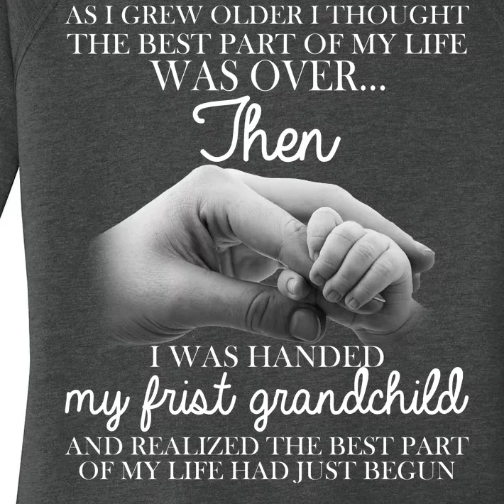 Life Just Begun With My First Grandchild Women's Perfect Tri Tunic Long Sleeve Shirt