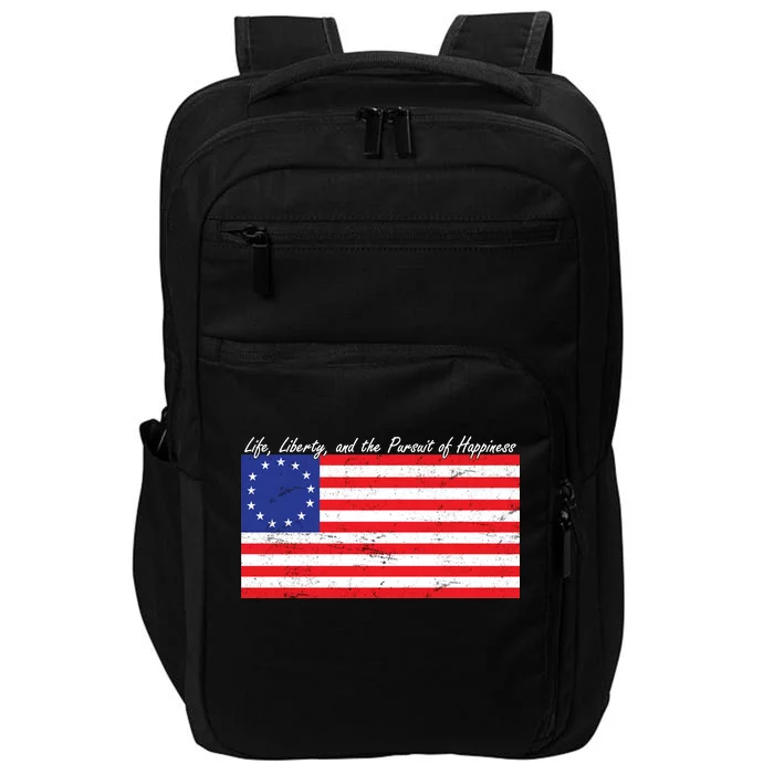 Life Liberty And The Pursuit Of Happiness Flag Impact Tech Backpack