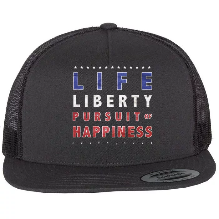 Life Liberty Pursuit Of Happiness Flat Bill Trucker Hat