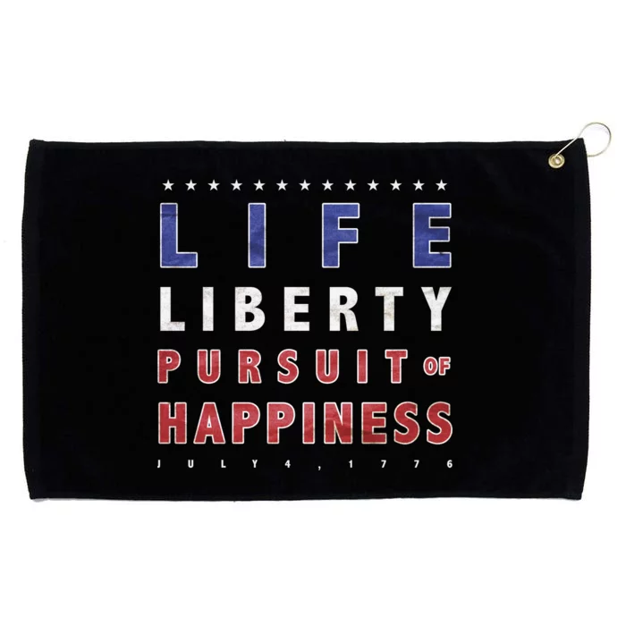 Life Liberty Pursuit Of Happiness Grommeted Golf Towel