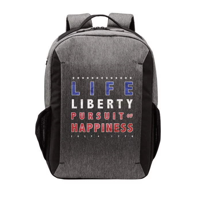 Life Liberty Pursuit Of Happiness Vector Backpack