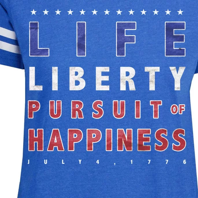 Life Liberty Pursuit Of Happiness Enza Ladies Jersey Football T-Shirt