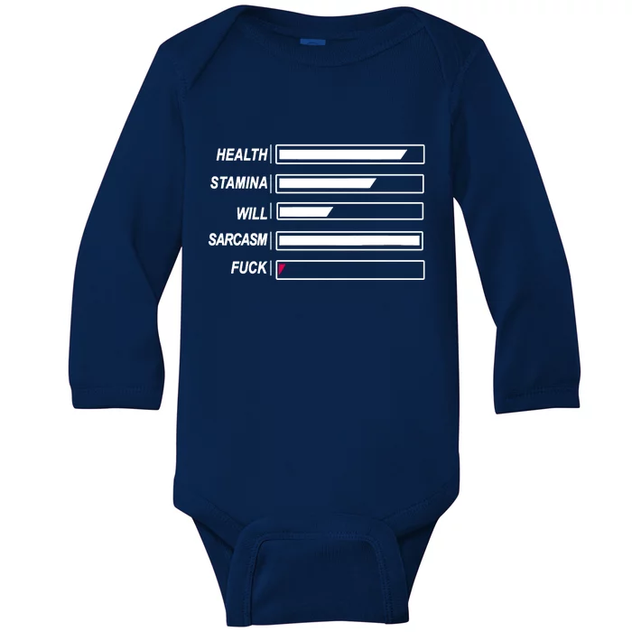 Life Status Bar Baby Long Sleeve Bodysuit