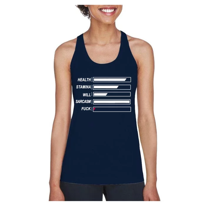 Life Status Bar Women's Racerback Tank