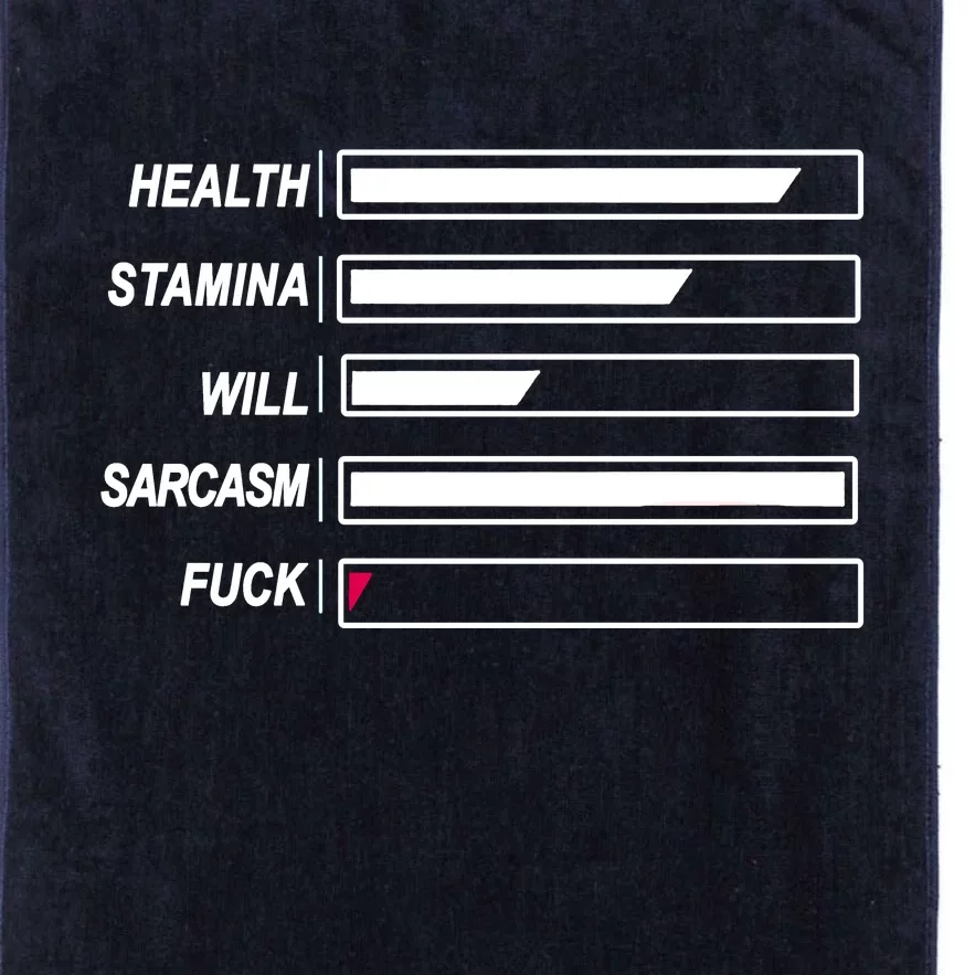 Life Status Bar Platinum Collection Golf Towel