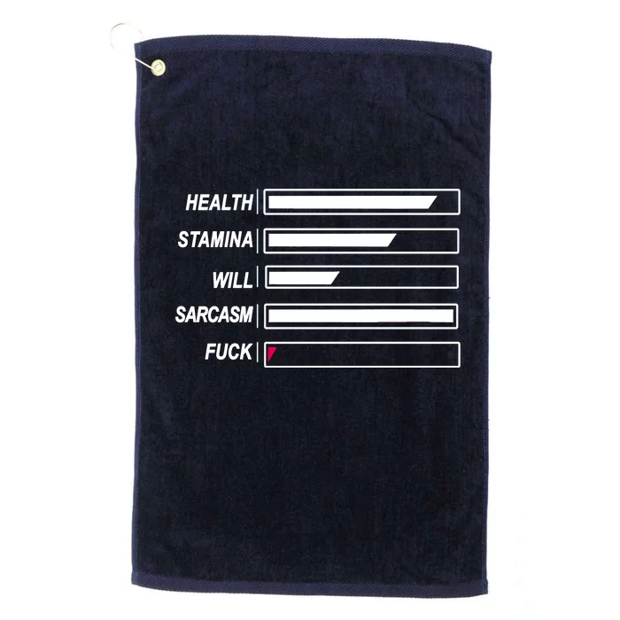 Life Status Bar Platinum Collection Golf Towel