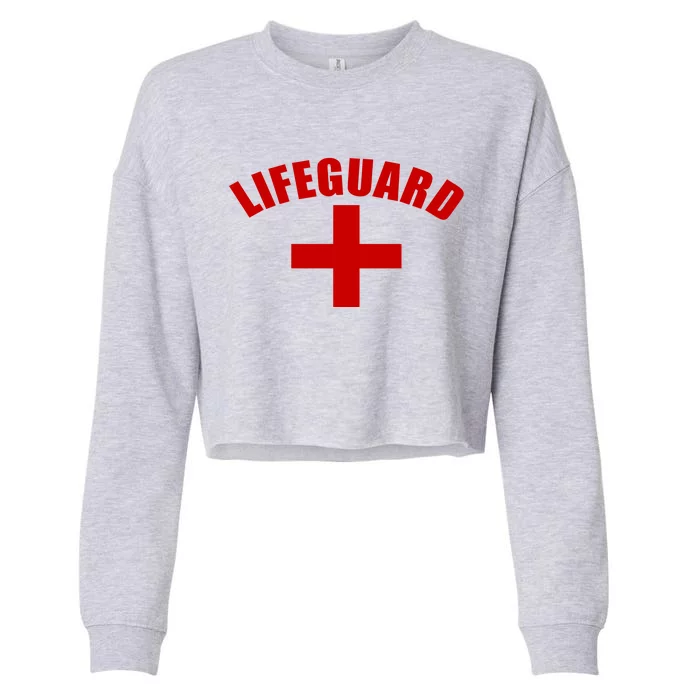 Lifeguard Cross Logo Cropped Pullover Crew